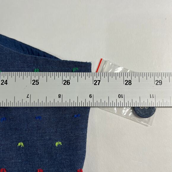 ModCloth 4X Flirtation Bustier Cotton Rainbow Speckled Denim Top Sleeveless - Picture 7 of 9